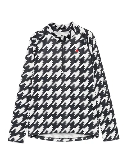 Perfect Moment Houndstooth-print Top In Multi