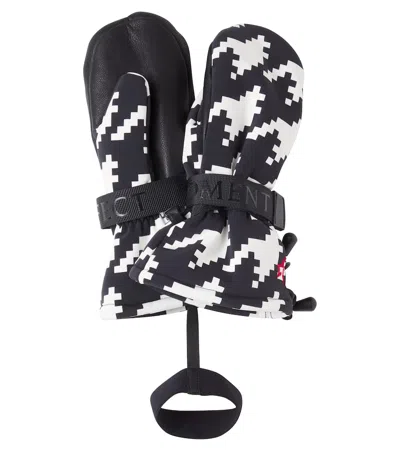 Perfect Moment Kids' Houndstooth Ski Gloves In White