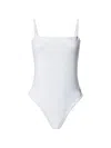 Perfect Moment Houndstooth-pattern Swimsuit In White