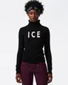 Perfect Moment Ice Merino Wool Turtleneck Xl In Black