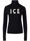 Perfect Moment Ice Merino Wool Turtleneck Sweater In Black