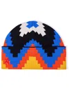 Perfect Moment Intarsia-knit Beanie In 黑色