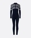 Perfect Moment Intarsia-knit Merino Wool Jumpsuit Xs In Navy
