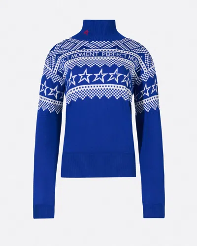 PERFECT MOMENT INTARSIA-KNIT MERINO WOOL TURTLENECK