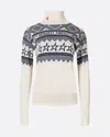 Perfect Moment Intarsia-knit Merino Wool Turtleneck Xl In White