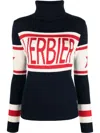 Perfect Moment Intarsia-knit Roll-neck Jumper In Blue