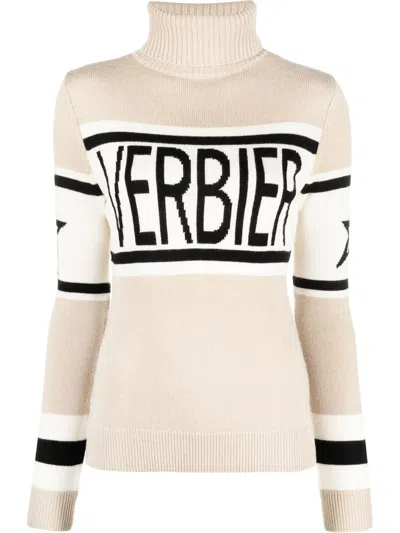 Perfect Moment Intarsia-knit Roll-neck Jumper In Neutrals