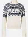 Perfect Moment Intarsia-knit Merino Wool Turtleneck Xl In White