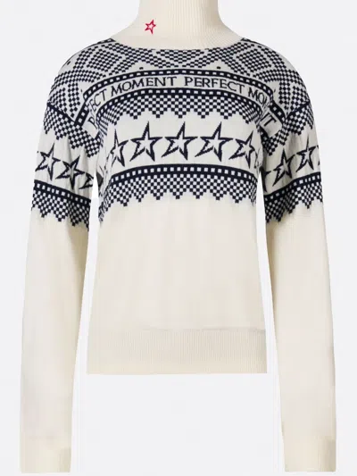 PERFECT MOMENT INTARSIA-KNIT SWEATER