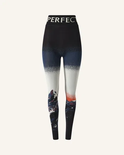 Perfect Moment Jacquard Base Layer Legging S In Blue