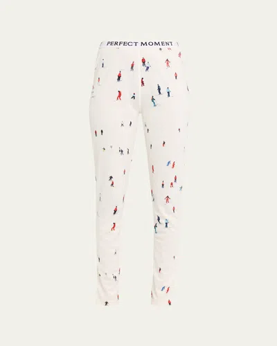 Perfect Moment Jacquard Base Layer Ski Leggings In Neutral