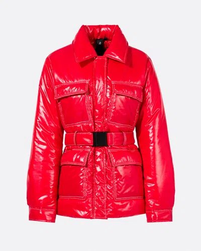 Perfect Moment Jade Shirt Jacket Xl In Red