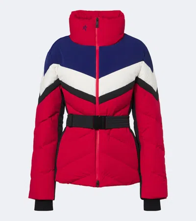 Perfect Moment Jg Belted Down Ski Jacket In Multi