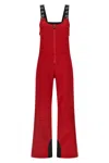 Perfect Moment Ski Overalls With Adjustable Straps And Pockets In Red