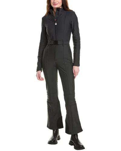 Perfect Moment Belted Star-detail Ski Suit In Black