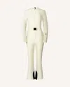 Perfect Moment Belted Zip-up Ski Suit In White