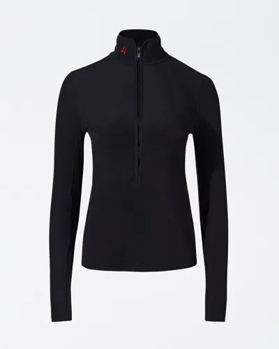 Perfect Moment Jg Thermal Half-zip Top Xs In Black