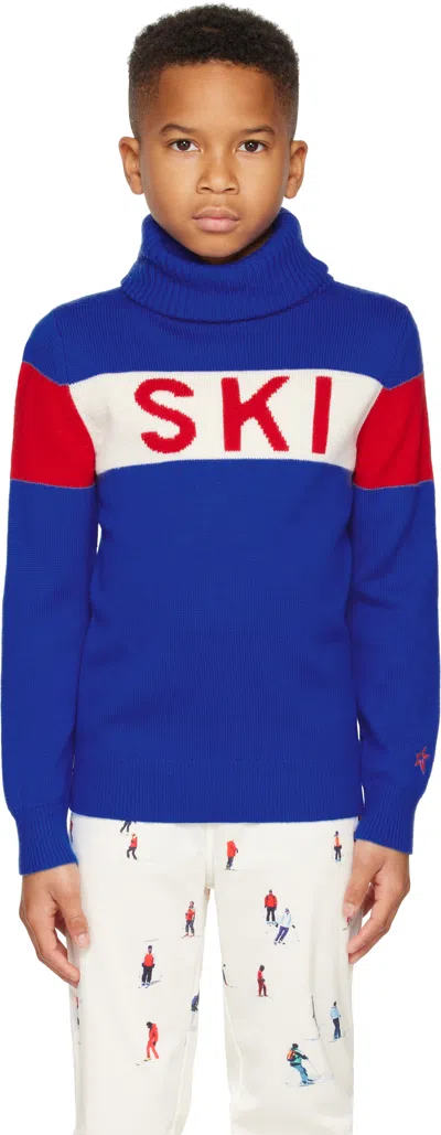 Perfect Moment Ski Merino Wool Turtleneck Y8 In True-indigo
