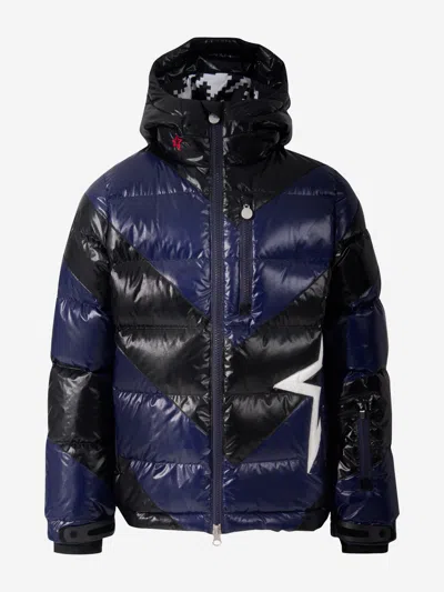 Perfect Moment Kids Down Padded Super Mojo Ski Jacket In Blue