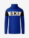 Perfect Moment Kids Ski Merino Wool Turtleneck Jumper In Blue
