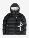 Perfect Moment Kids Super Mojo Down Puffer Jacket In Black