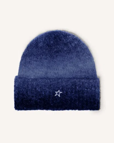 Perfect Moment Knitted Ombré Logo Beanie Onesize In Blue