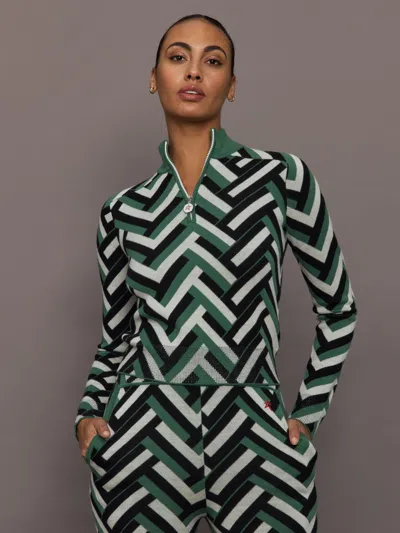 PERFECT MOMENT LA TOUR MERINO WOOL 1/4 ZIP SWEATER