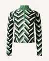 Perfect Moment La Tour Merino Wool 1/4 Zip Sweater In Green