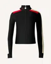 Perfect Moment La Tour Merino Wool 1/4 Zip Sweater Xl In Black