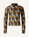 Perfect Moment La Tour Merino Wool 1/4 Zip Sweater Xl In Multi