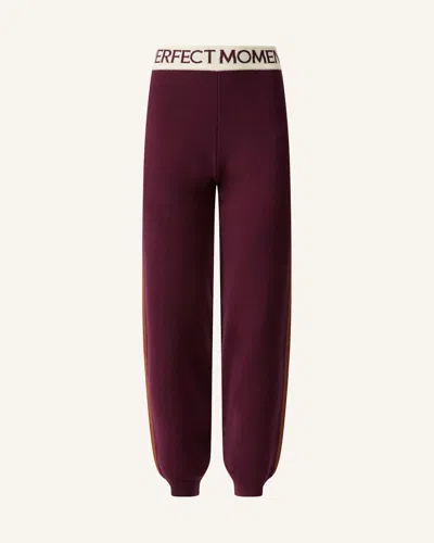 Perfect Moment La Tour Merino Wool Jogger Pant S In Burgundy