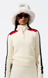 Perfect Moment La Tour Merino Wool Half-zip S In White