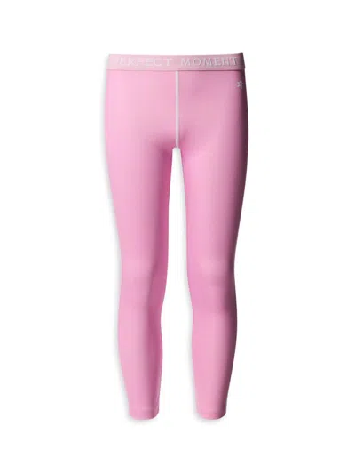 Perfect Moment Little Girl's & Girl's Knitted Thermal Leggings In Pink