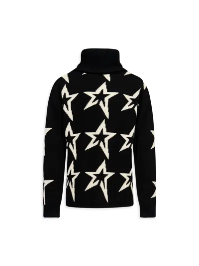 Perfect Moment Babies' Little Kid's & Kid's Star Dust Turtleneck Sweater In Black