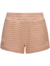 Perfect Moment Llonga Striped Mini Shorts In 橘色