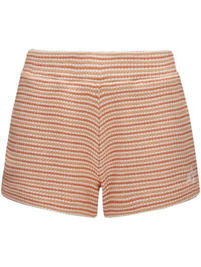 Perfect Moment Llonga Striped Mini Shorts In 橘色
