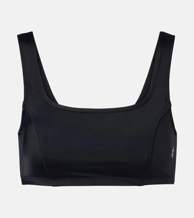 Perfect Moment Logo Sports Bra In Black