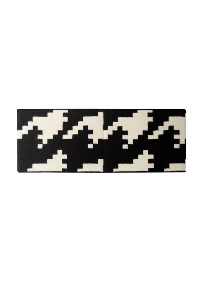 Perfect Moment Logo-intarsia Wool-blend Headband In Black