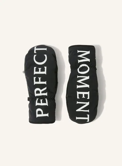 Perfect Moment Logo Mittens In Black