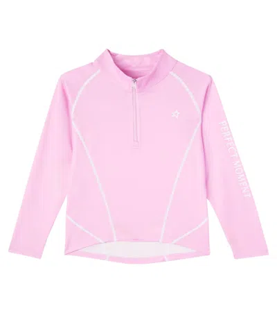 Perfect Moment Kids' Logo Ski Top In Pink