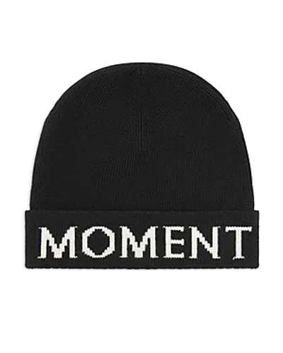 Perfect Moment Logo Wool Beanie In Black/white