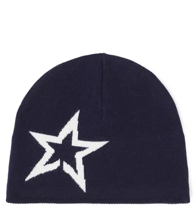 Perfect Moment Kids' Logo Wool-blend Beanie In Blue