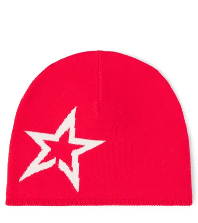 Perfect Moment Kids' Logo Wool-blend Beanie In Red