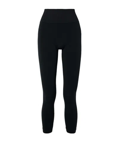 Perfect Moment Ribbed Thermal Modal-blend Leggings In Black