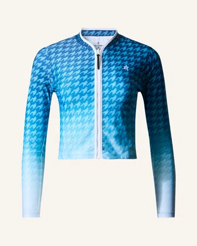 Perfect Moment Long Sleeve Houndstooth Rash Guard Top M