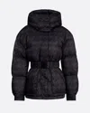 Perfect Moment Maya Down Parka Jacket L In Black-houndstooth