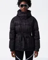Perfect Moment Maya Down Parka Jacket Xl In Black-houndstooth