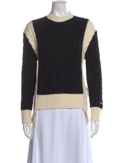 Pre-owned Perfect Moment Merino Wool Colorblock Pattern Sweater
