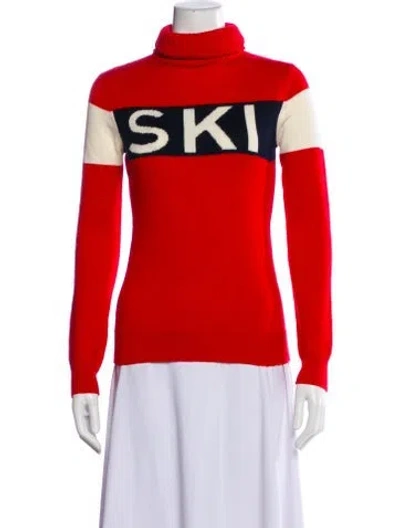 Pre-owned Perfect Moment Merino Wool Colorblock Pattern Sweater In Multi