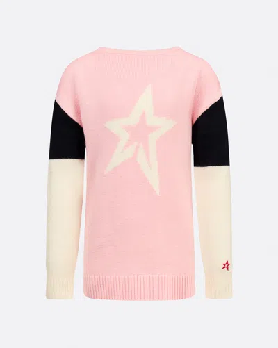Perfect Moment Merino Wool Crewneck Sweater Y6 In Pale-pink